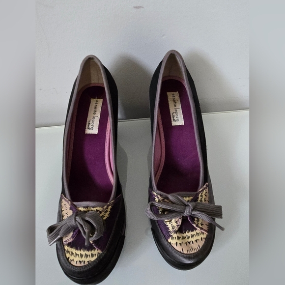 Nanette Lepore For Keds Grey and Purple Slip On Wedges. Size 9 - Picture 5 of 11
